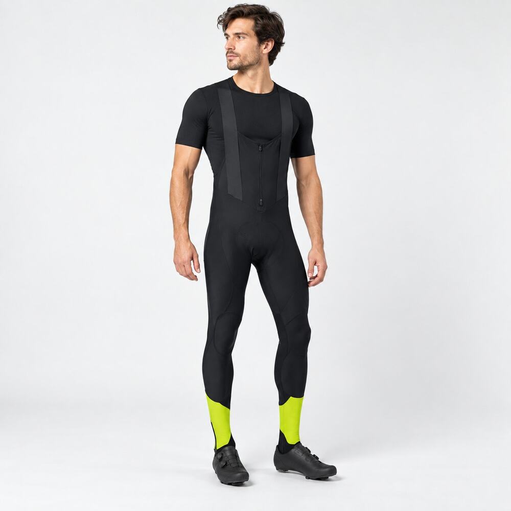Shimano S-Phyre Men's Thermal Padded Bib Tights Black Lime Size Small